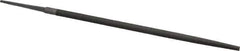 Nicholson - 10" Long, Second Cut, Round American-Pattern File - Single Cut, Tang - USA Tool & Supply