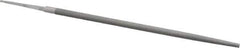 Nicholson - 10" Long, Smooth Cut, Round American-Pattern File - Single Cut, Tang - USA Tool & Supply