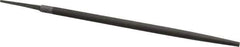 Nicholson - 12" Long, Second Cut, Round American-Pattern File - Single Cut, Tang - USA Tool & Supply