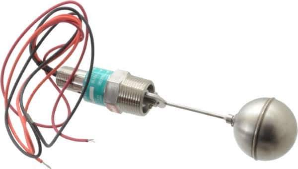 Gems Sensors - 1" Thread, 900 Max psi, 300°F Max, Liquid Level Side Mounted Float Switches - 0.9 Float SG, Stainless Steel Stem, Side Mounting Switch for Broad Range of Chemicals, N.O./N.C. Switch Logic - USA Tool & Supply