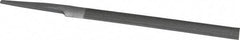 Nicholson - 4" Long, Second Cut, Half Round American-Pattern File - Single, Double Cut, 9/64" Overall Thickness, Tang - USA Tool & Supply