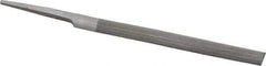 Nicholson - 4" Long, Smooth Cut, Half Round American-Pattern File - Single, Double Cut, 9/64" Overall Thickness, Tang - USA Tool & Supply