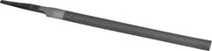 Nicholson - 6" Long, Second Cut, Half Round American-Pattern File - Single, Double Cut, 11/64" Overall Thickness, Tang - USA Tool & Supply