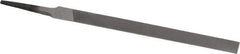 Nicholson - 6" Long, Smooth Cut, Half Round American-Pattern File - Single, Double Cut, 11/64" Overall Thickness, Tang - USA Tool & Supply