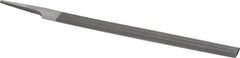 Nicholson - 8" Long, Second Cut, Half Round American-Pattern File - Double Cut, 7/32" Overall Thickness, Tang - USA Tool & Supply