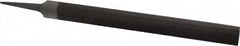 Nicholson - 10" Long, Second Cut, Half Round American-Pattern File - Double Cut, 9/32" Overall Thickness, Tang - USA Tool & Supply