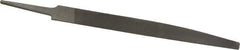 Nicholson - 6" Long, Smooth Cut, Knife American-Pattern File - Double Cut, 5/32" Overall Thickness, Tang - USA Tool & Supply