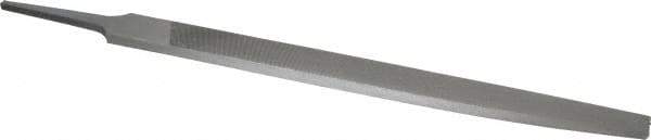 Nicholson - 8" Long, Second Cut, Knife American-Pattern File - Double Cut, 3/16" Overall Thickness, Tang - USA Tool & Supply