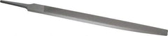 Nicholson - 8" Long, Second Cut, Knife American-Pattern File - Double Cut, 3/16" Overall Thickness, Tang - USA Tool & Supply