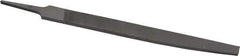 Nicholson - 8" Long, Smooth Cut, Knife American-Pattern File - Double Cut, 3/16" Overall Thickness, Tang - USA Tool & Supply