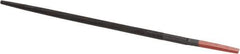 Simonds File - 8" Long, Smooth Cut, Round American-Pattern File - Double Cut, 5/16" Overall Thickness, Tang - USA Tool & Supply