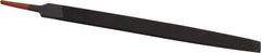 Simonds File - 12" Long, Smooth Cut, Mill American-Pattern File - Single Cut, 7/32" Overall Thickness, Tang - USA Tool & Supply