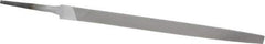 Nicholson - 8" Long, Smooth Cut, Triangle American-Pattern File - Double Cut, Tang - USA Tool & Supply