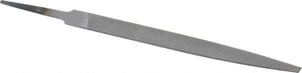 Nicholson - 6" Long, Smooth Cut, Warding American-Pattern File - Double Cut, 5/64" Overall Thickness, Tang - USA Tool & Supply