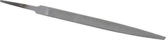 Nicholson - 6" Long, Smooth Cut, Warding American-Pattern File - Double Cut, 5/64" Overall Thickness, Tang - USA Tool & Supply