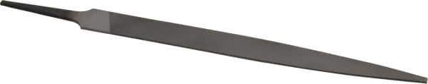 Nicholson - 8" Long, Smooth Cut, Warding American-Pattern File - Double Cut, 3/32" Overall Thickness, Tang - USA Tool & Supply