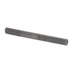 Nicholson - 8" Long x 7/8" Wide x 9/32" Thick Flat Half Round Rasp - Bastard Cut - USA Tool & Supply