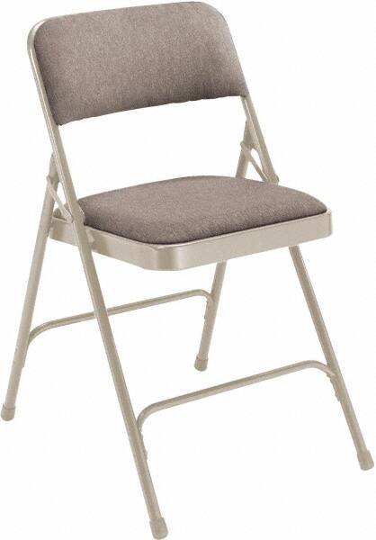 NPS - 18-3/4" Wide x 20-1/4" Deep x 29-1/2" High, Fabric Folding Chair with Fabric Padded Seat - Greystone - USA Tool & Supply