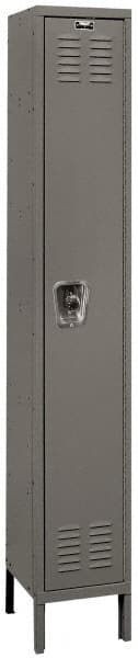Hallowell - 1 Door, 1 Tier, Ready-Built Wardrobe & Box Lockers - USA Tool & Supply