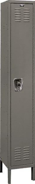 Hallowell - 1 Door, 1 Tier, Ready-Built Wardrobe & Box Lockers - USA Tool & Supply