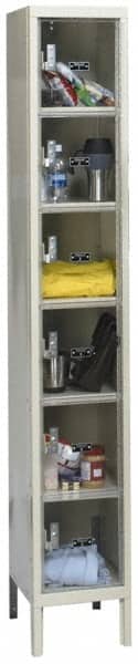 Hallowell - 6 Door, 6 Tier, Safety-View Plus Box Lockers - USA Tool & Supply