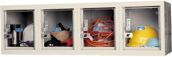 Hallowell - 4 Door, 4 Horizontal Tier, Safety-View Plus Box Lockers - USA Tool & Supply