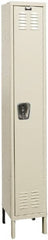 Hallowell - 1 Door, 1 Tier, Galvanite Corrosion Resistant Wardrobe & Box Lockers - USA Tool & Supply
