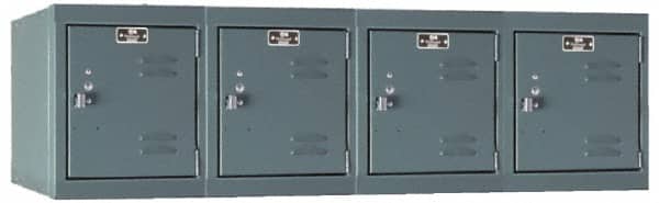 Hallowell - 4 Door, 4 Horizontal Tier, Premium Box Lockers - USA Tool & Supply