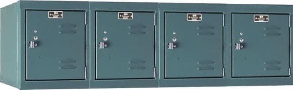 Hallowell - 4 Door, 4 Horizontal Tier, Premium Box Lockers - USA Tool & Supply
