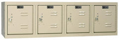 Hallowell - 4 Door, 4 Horizontal Tier, Premium Box Lockers - USA Tool & Supply