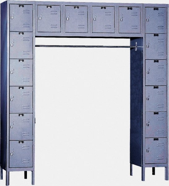 Hallowell - 16 Door, 16 Tier, Premium Box Lockers - USA Tool & Supply