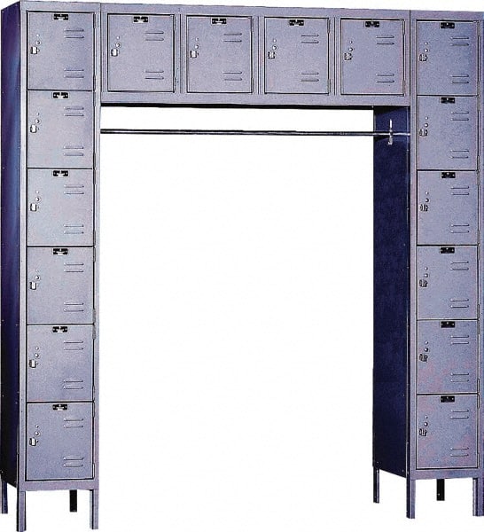 Hallowell - 16 Door, 16 Tier, Premium Box Lockers - USA Tool & Supply