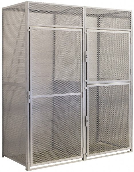 Hallowell - 2 Door, 2 Tier, Bulk Storage Lockers - USA Tool & Supply