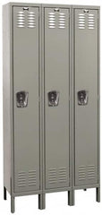 Hallowell - 3 Door, 1 Tier, Premium Wardrobe Lockers - USA Tool & Supply