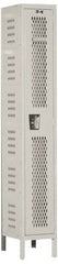 Hallowell - 1 Door, 1 Tier, Heavy-Duty Ventilated Wardrobe & Box Lockers - USA Tool & Supply