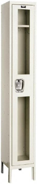 Hallowell - 1 Door, 1 Tier, Safety-View Wardrobe Lockers - USA Tool & Supply