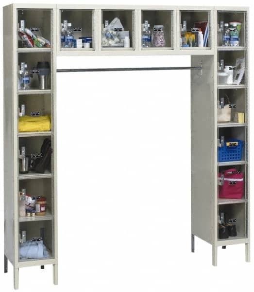 Hallowell - 16 Door, 16 Tier, Safety-View Plus Box Lockers - USA Tool & Supply