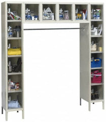 Hallowell - 16 Door, 16 Tier, Safety-View Plus Box Lockers - USA Tool & Supply