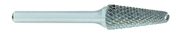 SL-7 -- 19mm x 1-1/2 LOC x 6mm Shank x 50mm OAL 14 Degree Included Angle Carbide Medium Tough Cut Burr - USA Tool & Supply