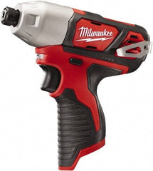 Milwaukee Tool - 12 Volt, 1/4" Drive, 1,000 In/Lb Torque, Cordless Impact Driver - Pistol Grip Handle, 2500 RPM, Lithium-Ion, Bare Tool - USA Tool & Supply