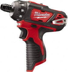 Milwaukee Tool - 12 Volts, Lithium-Ion Battery, Pistol Grip Cordless Screwdriver - 2 Speeds, 400 and 1,500 RPM, 275 Inch/Lbs. Torque - USA Tool & Supply