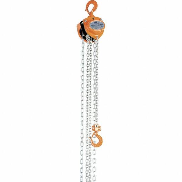 Vestil - 1,000 Lb Lifting Capacity, 15' Lift Height, Hand Hoist - Made from Chain - USA Tool & Supply
