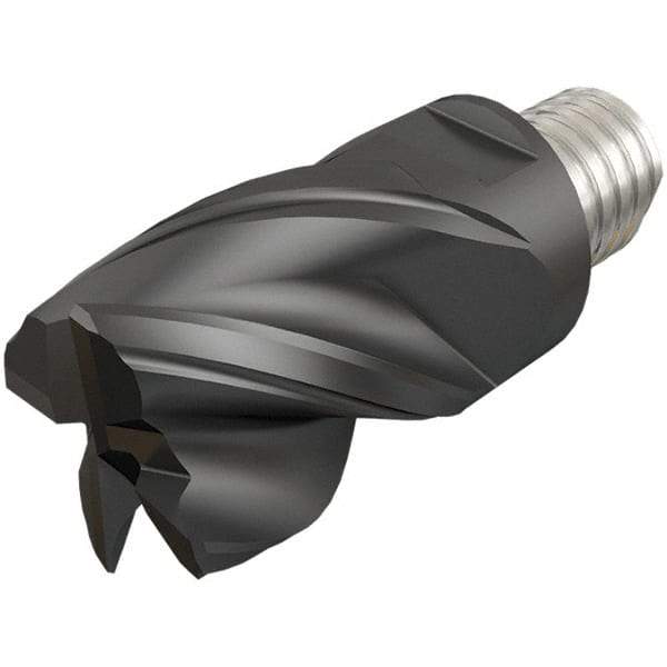 Iscar - MM EC-CF Grade IC908 Carbide End Milling Tip Insert - TiAlN Finish, 4 Flutes, 12.7mm Cutting Diam, 9.5mm Depth of Cut, 16.51mm Extension, 0.061" Cnr Rad, 38° Helix - USA Tool & Supply