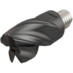 Iscar - MM EC-CF Grade IC908 Carbide End Milling Tip Insert - TiAlN Finish, 4 Flutes, 12.7mm Cutting Diam, 9.5mm Depth of Cut, 16.51mm Extension, 0.061" Cnr Rad, 38° Helix - USA Tool & Supply