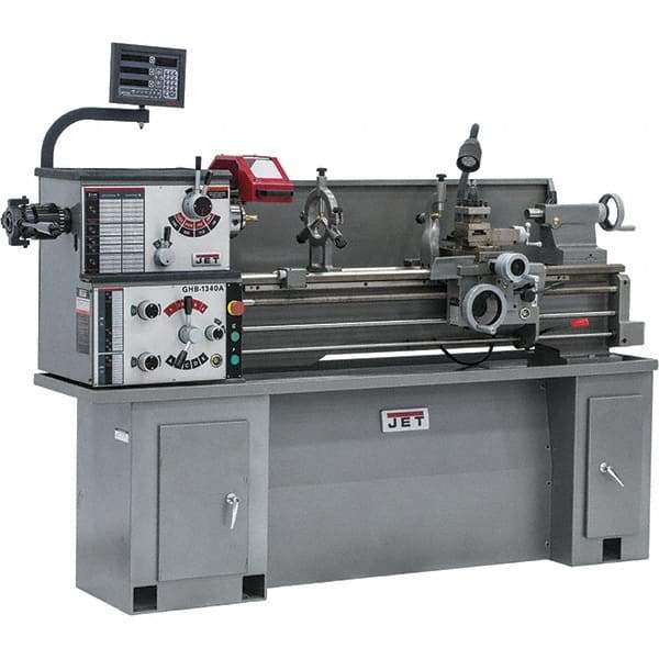 Jet - 13" Swing, 40" Between Centers, 230 Volt, Single Phase Bench Lathe - 5MT Taper, 2 hp, 70 to 2,000 RPM, 1-1/2" Bore Diam, 32" Deep x 47" High x 71" Long - USA Tool & Supply