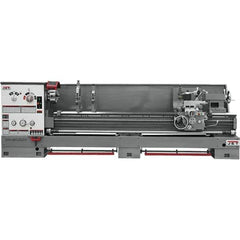 Jet - 26" Swing, 120" Between Centers, 230 Volt, Triple Phase Engine Lathe - 6MT Taper, 10 hp, 40 to 1,800 RPM, 4-1/8" Bore Diam, 43" Deep x 57" High x 178" Long - USA Tool & Supply