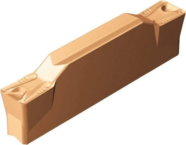 Sandvik Coromant - 400N123H2 TF Grade 1145, 4mm Cutting Width Carbide Grooving Insert - 2.2mm Max Depth of Cut, Neutral, 0.4mm Corner Radius, TiAlN/AlCr2O3 Finish - USA Tool & Supply