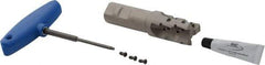 Iscar - 1-1/4" Cut Diam, 1.4" Max Depth of Cut, 1" Shank Diam, 4.645" OAL, Indexable Square Shoulder End Mill - P290 AC.T 1806.. Inserts, Weldon Shank, 0° Lead Angle, Through Coolant, Series MillShred - USA Tool & Supply