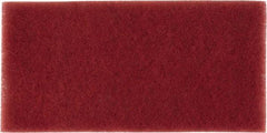 3M - Very Fine Grade, Aluminum Oxide Hand Pad - Maroon, 4-1/2" Wide x 9" Long, Nonwoven - USA Tool & Supply