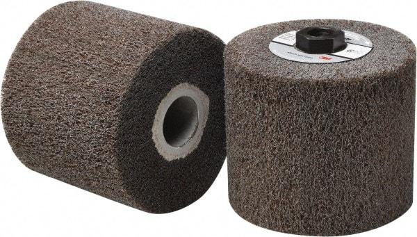 3M - 4-1/2" Diam Aluminum Oxide Hi-Strength Flap Brush - 5/8-11 Thread, 4" Wide, Density 7, Nonwoven, Medium Grade, 3,500 Max RPM - USA Tool & Supply